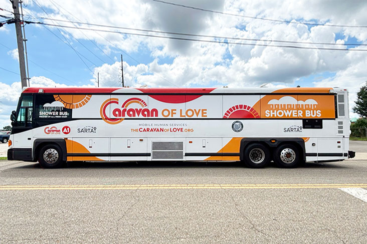 Akron Caravan of Love Bus
